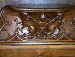 Gloucester Cathedral Gloucestershire 14th 19th century medieval misericords misericord misericorde misericordes Miserere Misereres choir stalls Woodcarving woodwork mercy seats pity seats  8.3.jpg